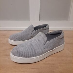 Matisse Gray Perforated Slip-On Sneakers | Women’s 8.5 (Run Large)
